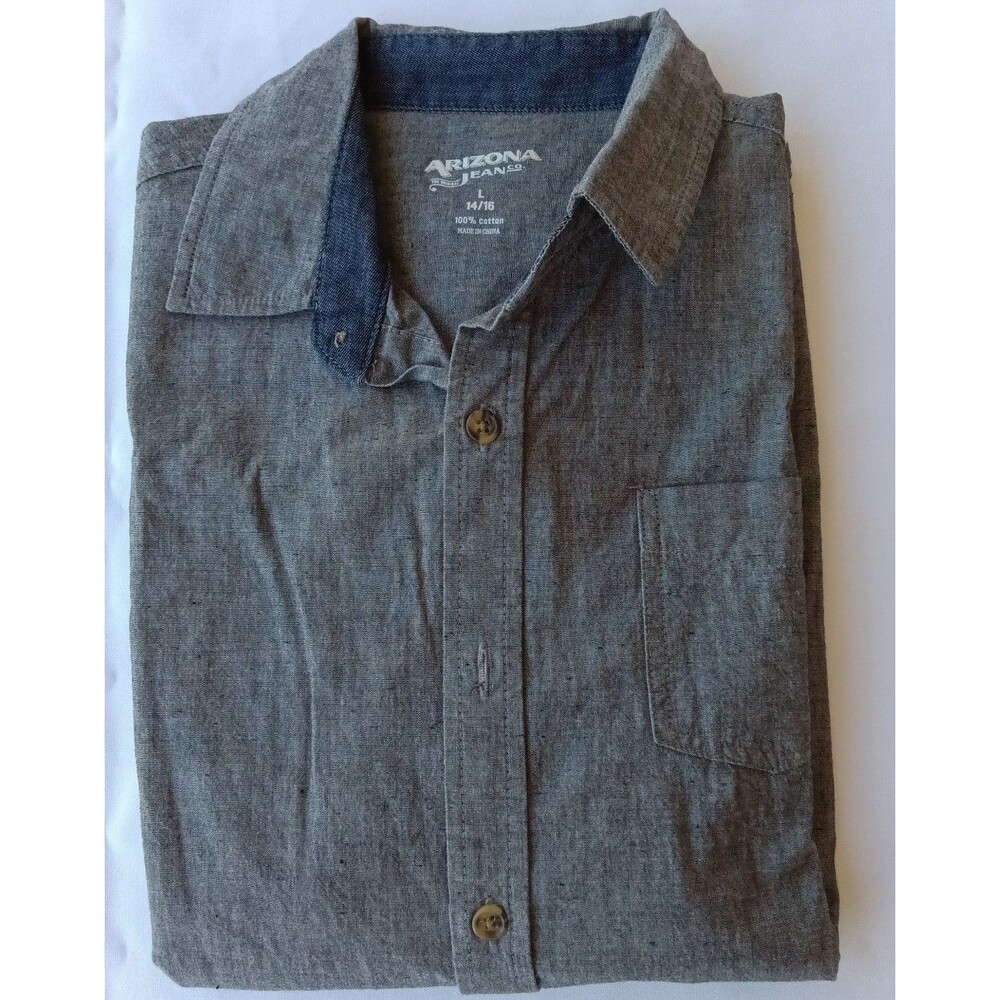 Arizona Jean company shirt boys color blue size 14/16